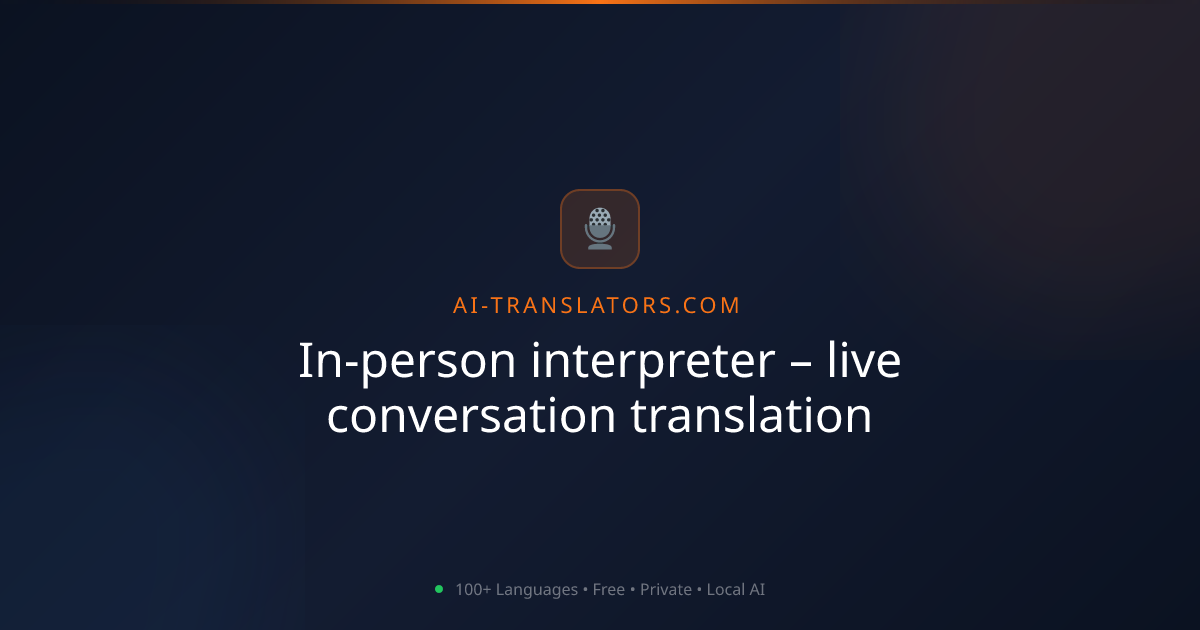 Real-Time AI Voice Conversation | AI-Translators.com